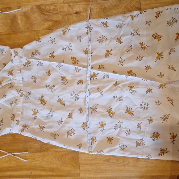 NWT Madewell Silk Floral Faux Wrap Midi Dress Size 2 Cream Golden Yellow - Picture 14 of 15